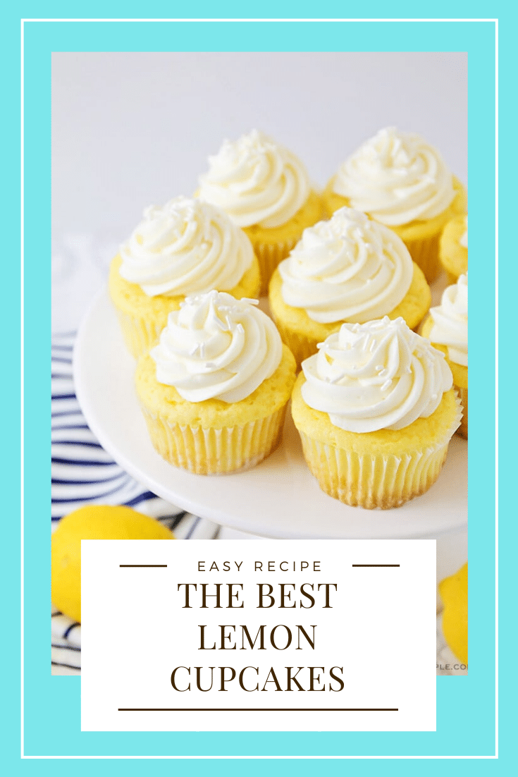 These lemon cupcakes are the best you'll ever eat!  Made with a box of cake mix, this cupcake recipe is super easy to make and they taste amazing! #lemoncupcakes #easylemoncupcakes #cakemixlemoncupcakes #lemoncupcakeswithcreamcheesefrosting #lemoncupcakerecipe via @somewhatsimple