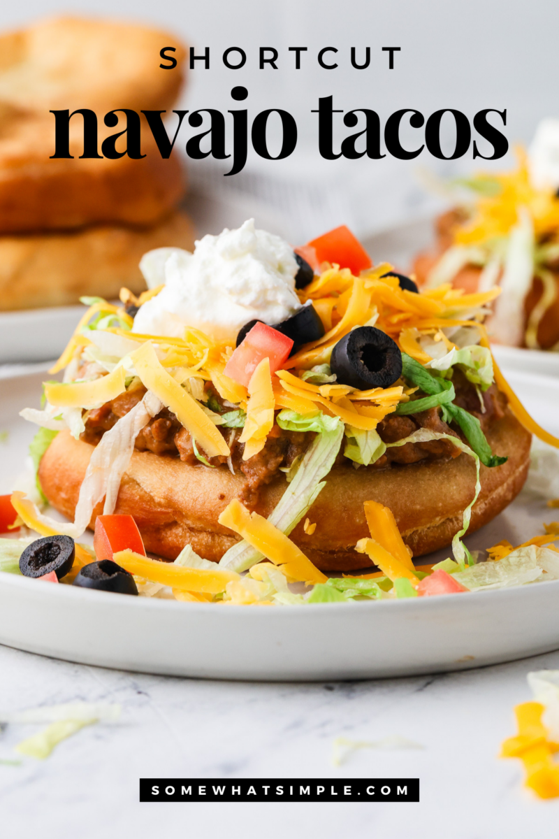 close up of plated Navajo Tacos