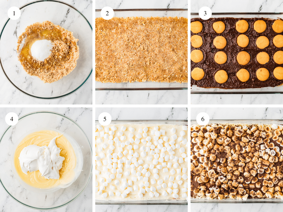 directions on how to make Smore's Dessert Squares
