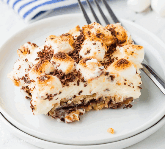 plated Smore's Dessert Squares