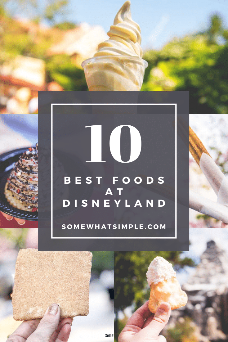 From Dole Whips to Churros and Clam Chowder in a Bread Bowl - here is the ultimate list of the best food at Disneyland and Disney's California Adventure! These 10 delicious recommendations will help make your Disney trip extra special. #bestfoodatdisneyland #thingstoeatatdisneylandcalifornia #bestfoodatdisneyscaliforniaadventure #bestdisneyfood #disneylandtips via @somewhatsimple