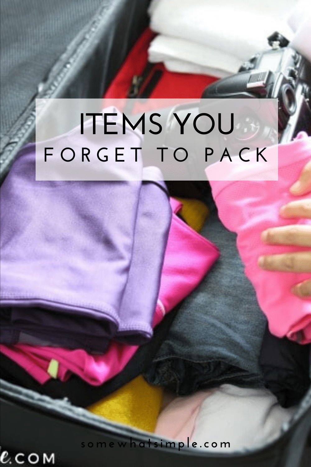 Don't you hat going on vacation only to realize you forgot something? With this list of ideas, you'll never have that problem again. From trash bags to duct tape, a power strip and more! Here is a list of things to pack in your suitcase that could save you some time and sanity on your next vacation! Now you can rest assured that you'll have everything you'll need for your next vacation. via @somewhatsimple