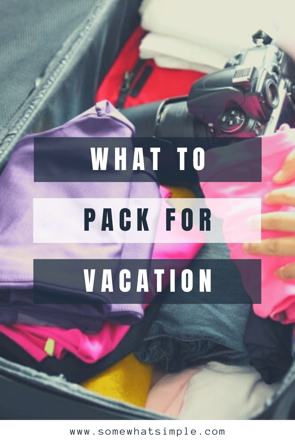 Don't you hat going on vacation only to realize you forgot something? With this list of ideas, you'll never have that problem again. From trash bags to duct tape, a power strip and more! Here is a list of things to pack in your suitcase that could save you some time and sanity on your next vacation! Now you can rest assured that you'll have everything you'll need for your next vacation. via @somewhatsimple