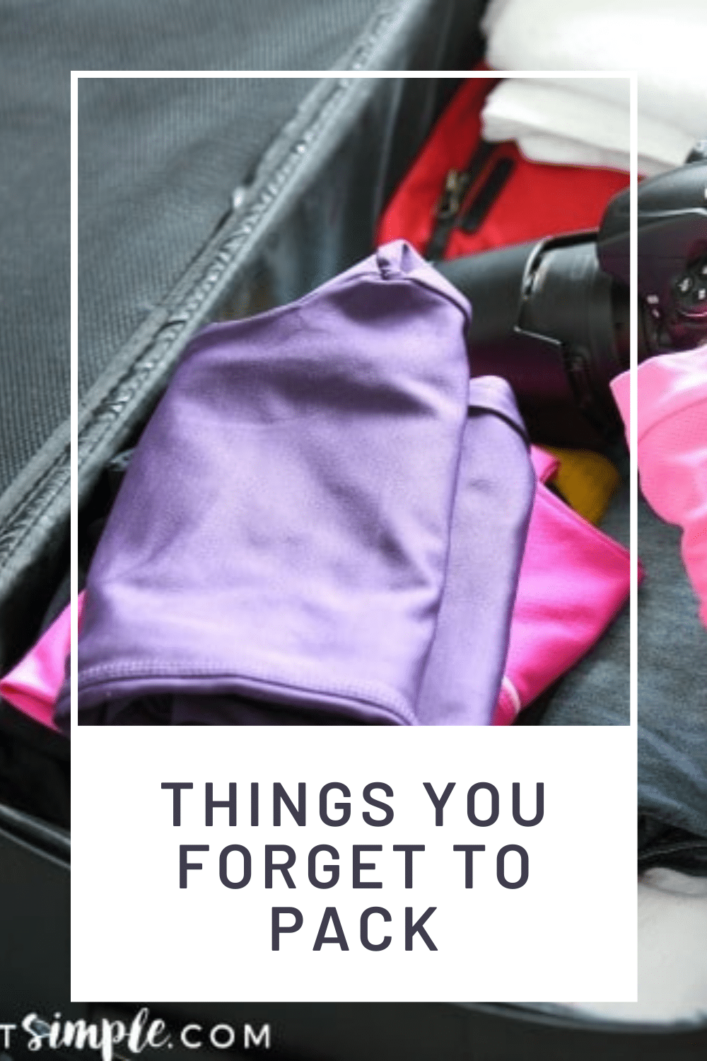 Don't you hat going on vacation only to realize you forgot something? With this list of ideas, you'll never have that problem again. From trash bags to duct tape, a power strip and more! Here is a list of things to pack in your suitcase that could save you some time and sanity on your next vacation! Now you can rest assured that you'll have everything you'll need for your next vacation. via @somewhatsimple