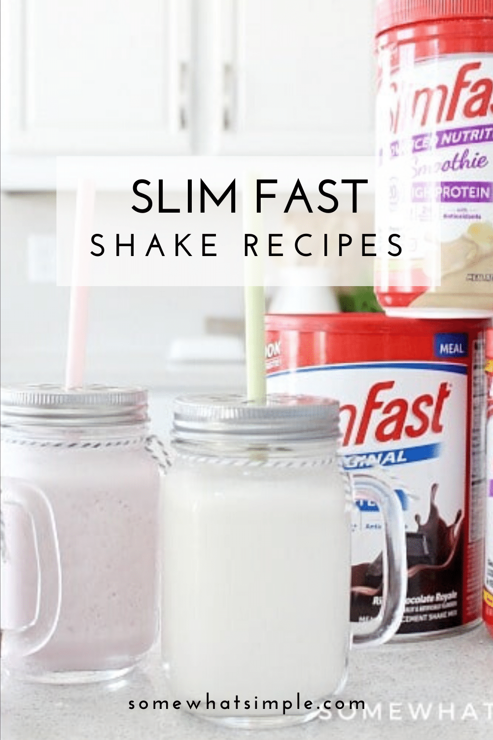 Slim Fast Shakes and smoothies are the best way to start your morning. This delicious recipe will make this healthy and convenient breakfast even better! These are ready in just minutes, so your morning routine is about to get a whole lot better! via @somewhatsimple