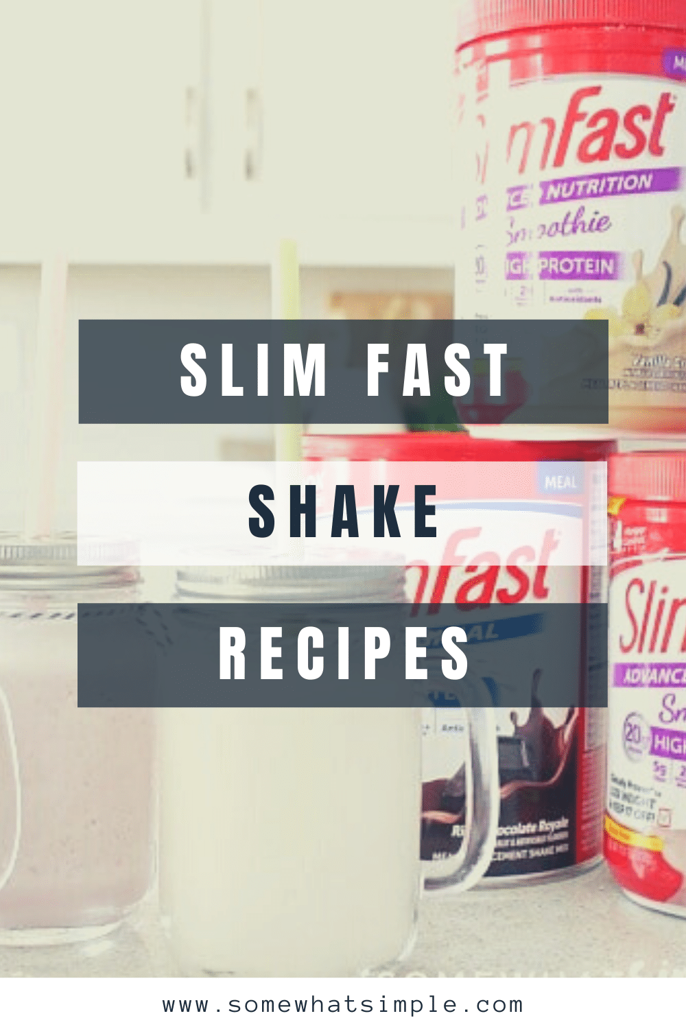 Slim Fast Shakes and smoothies are the best way to start your morning. This delicious recipe will make this healthy and convenient breakfast even better! These are ready in just minutes, so your morning routine is about to get a whole lot better! via @somewhatsimple