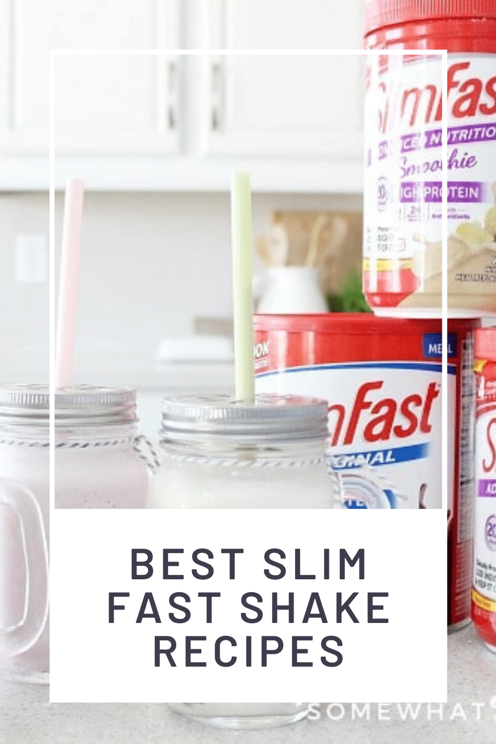 Slim Fast Shakes and smoothies are the best way to start your morning. This delicious recipe will make this healthy and convenient breakfast even better! These are ready in just minutes, so your morning routine is about to get a whole lot better! via @somewhatsimple