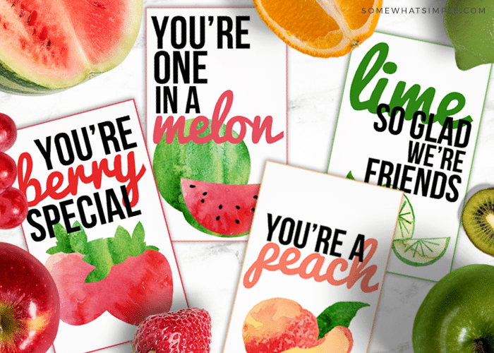 friendship gift tags with fruit puns