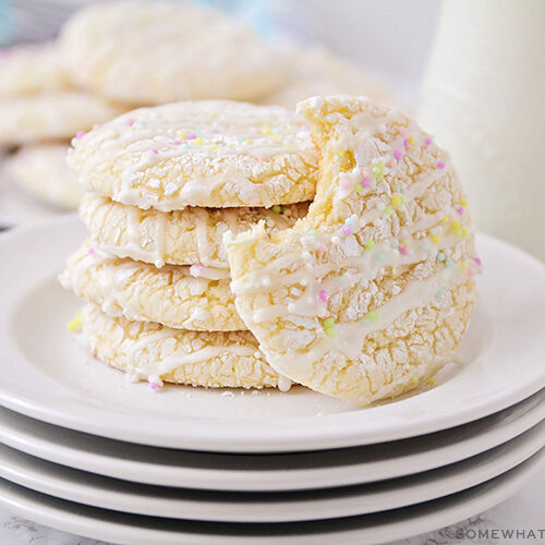 White Cake Mix Cookies Recipe - from Somewhat Simple