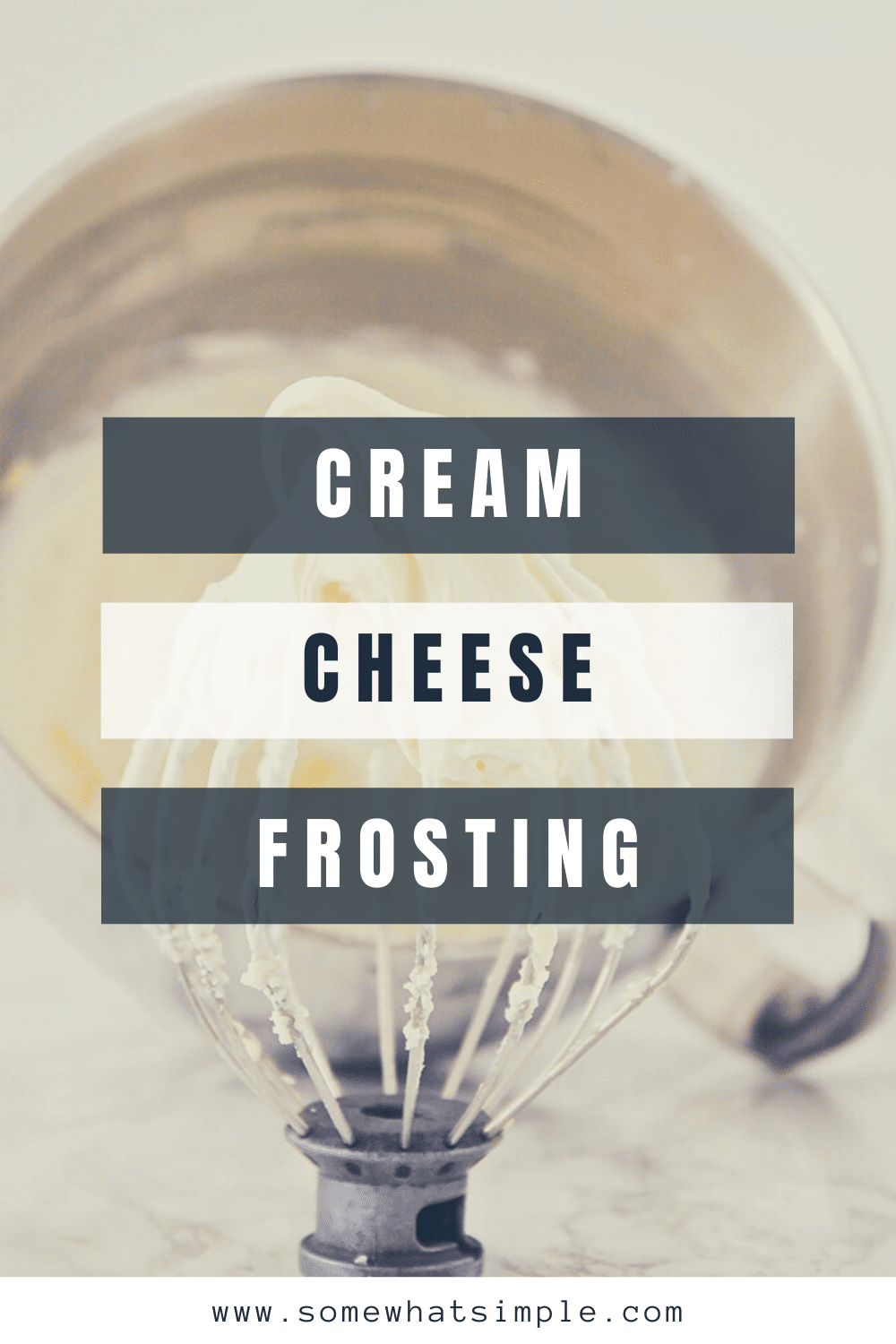 This simple, 6-ingredient cream cheese frosting is easy to make and pipe onto your favorite baked goods. You’ll never want (or need!) another frosting recipe. via @somewhatsimple