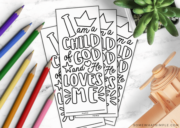 This contains an image of: I Am a Child of God Printable Bookmark