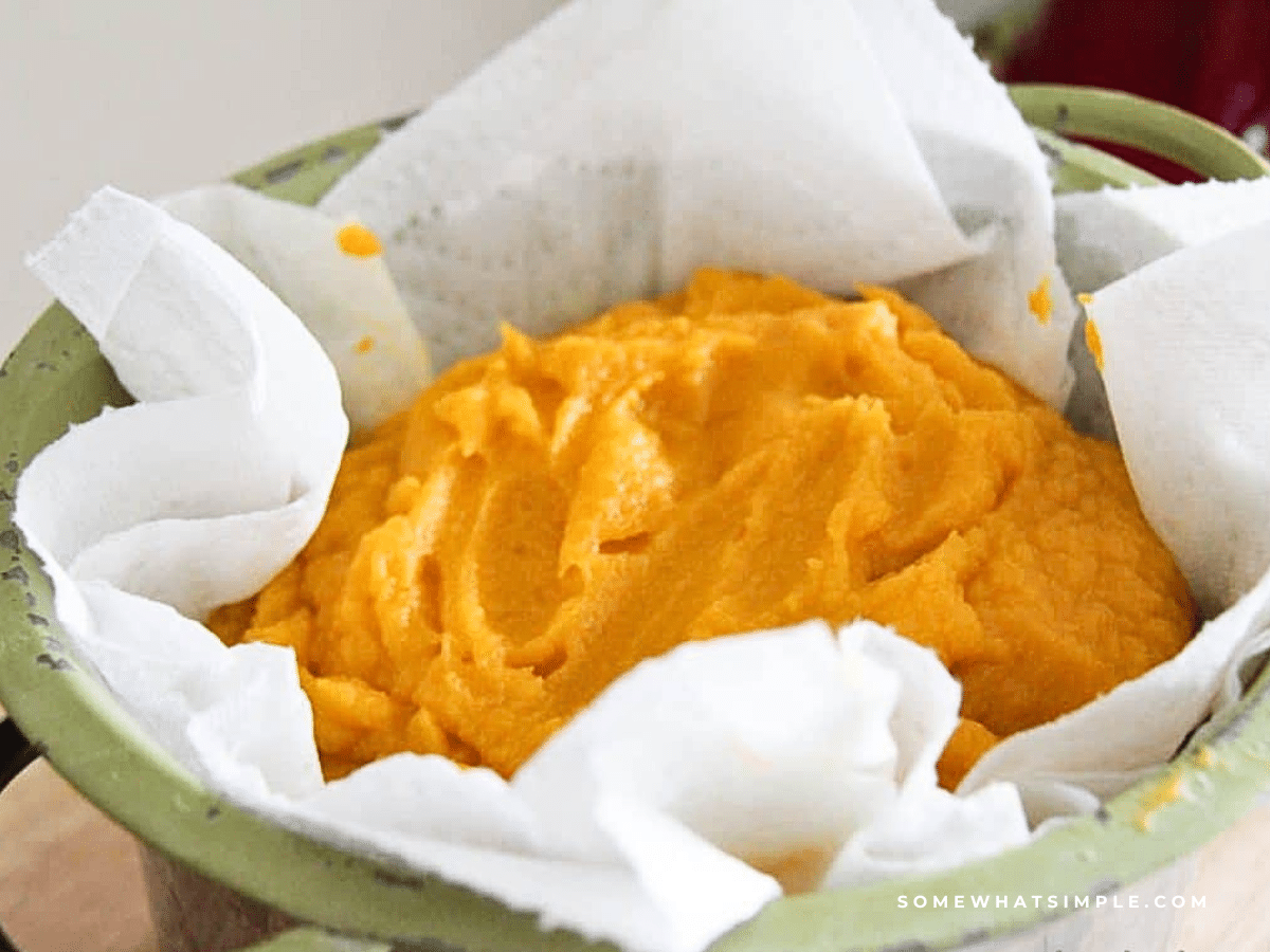 Homemade Pumpkin Puree in a bowl