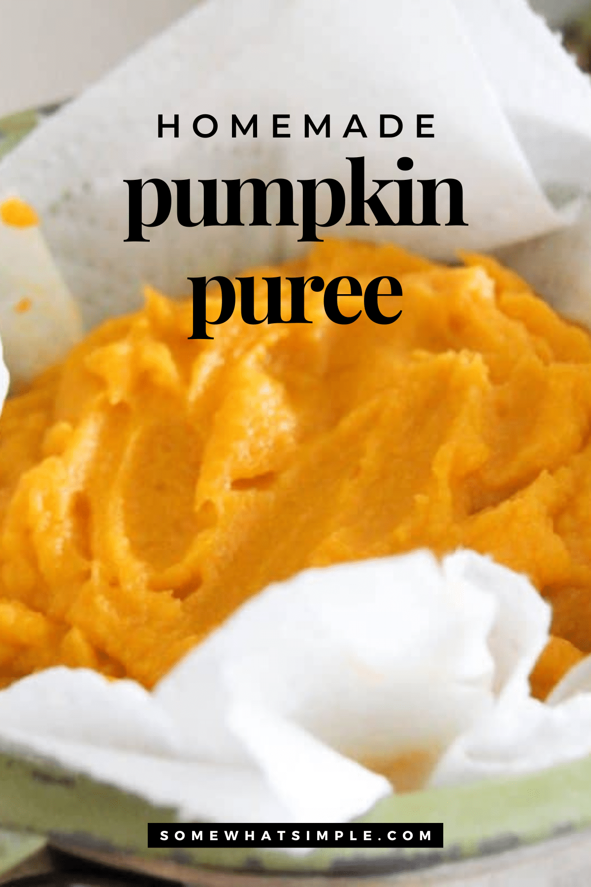 This 2-ingredient homemade pumpkin puree recipe is so easy to make that you'll kick yourself for not trying it earlier! via @somewhatsimple