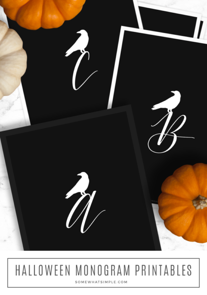Monogram Crow Decor Free Printable From Somewhat Simple