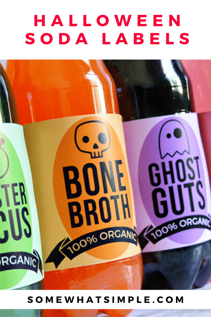 Halloween Soda Labels Printable From Somewhat Simple