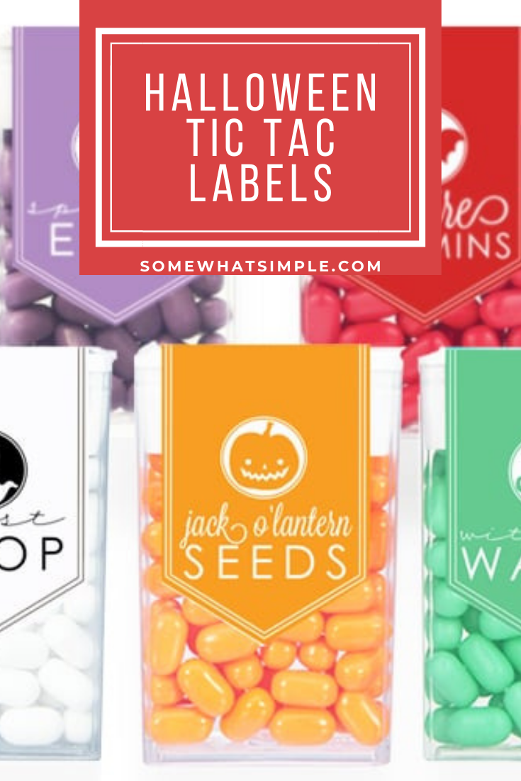 Halloween Tic Tac Labels (Printable) | Somewhat Simple