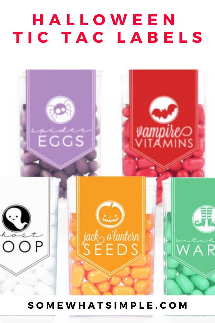 Halloween Tic Tac Labels (Printable) | Somewhat Simple