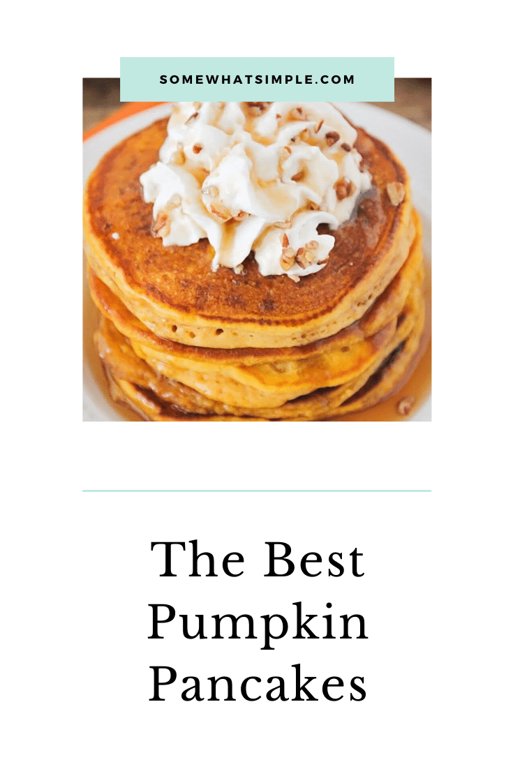 This is the best pumpkin pancakes recipe you'll ever make. They're easy to make and always turn out thick and fluffy every time. It's the perfect breakfast you can enjoy during the beautiful fall season. #pumpkinpancakes #pumpkinpancakerecipe #howtomakepumpkinpancakes #easypumpkinpancakes #pumpkinpancakesfromscratch #fallbreakfastrecipes via @somewhatsimple