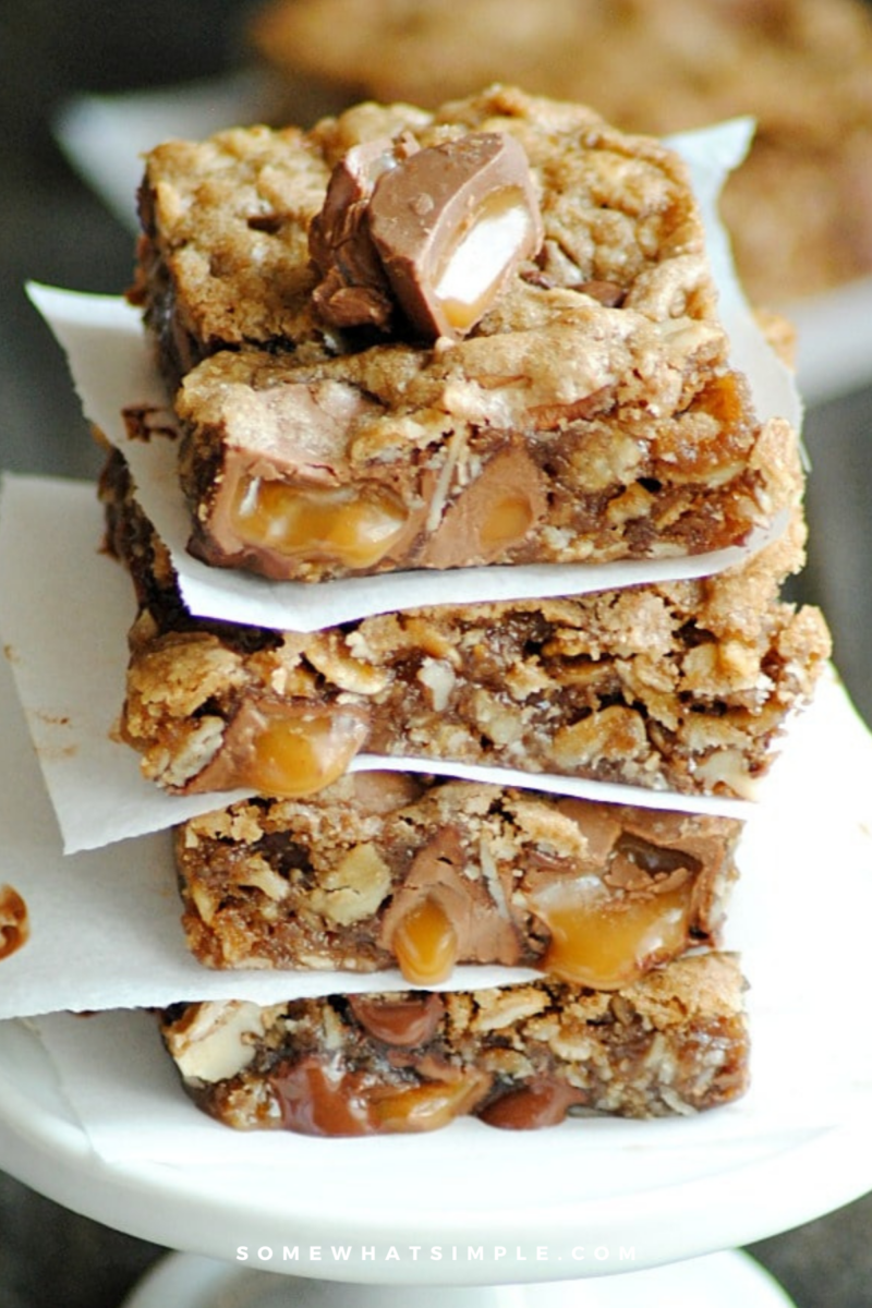 long image of Rolo Cookie Bars
