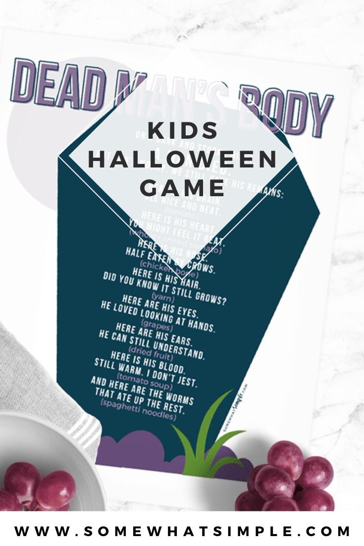 Dead Man S Body Halloween Game For Kids Somewhat Simple