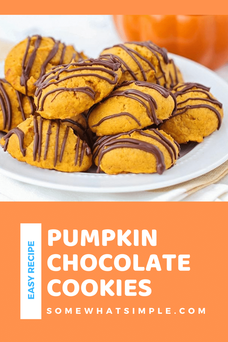 Grab a tall glass of milk and get ready for these amazing and super easy chocolate glazed pumpkin cookies! Made from scratch, these cookies turn out soft and fluffy every time. It's the perfect fall cookie recipe that you won't be able to stop eating. #chocolateglazedpumpkincookies #chocolateglazedpumpkincookierecipe #easypumpkincookies #pumpkincookiesfromscratch #pumpkinchocolatecookies via @somewhatsimple