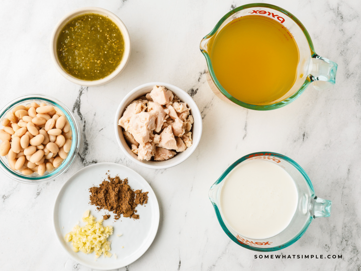 ingredients used to make White Chicken Chili