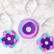 3 homemade felt Christmas ornaments