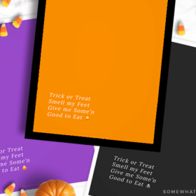 orange, purple and black versions of this halloween printable