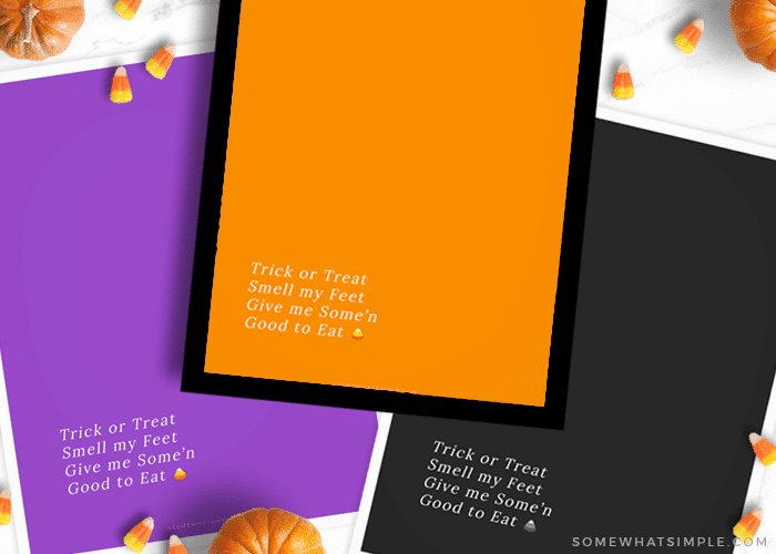 orange, purple and black versions of this halloween printable