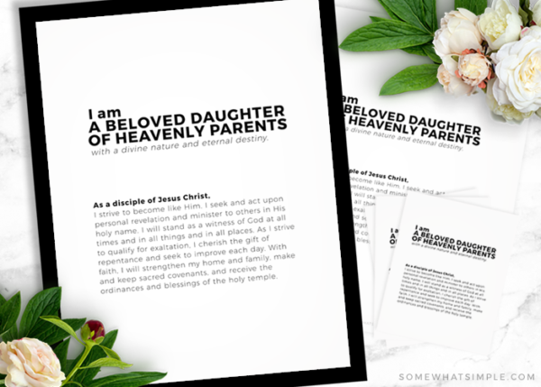 Young Women Theme (New Printable) - Somewhat Simple