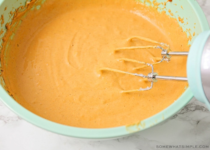 a mixture of ingredients that includes pumpkin