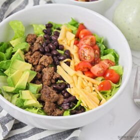 a bowl of taco salad