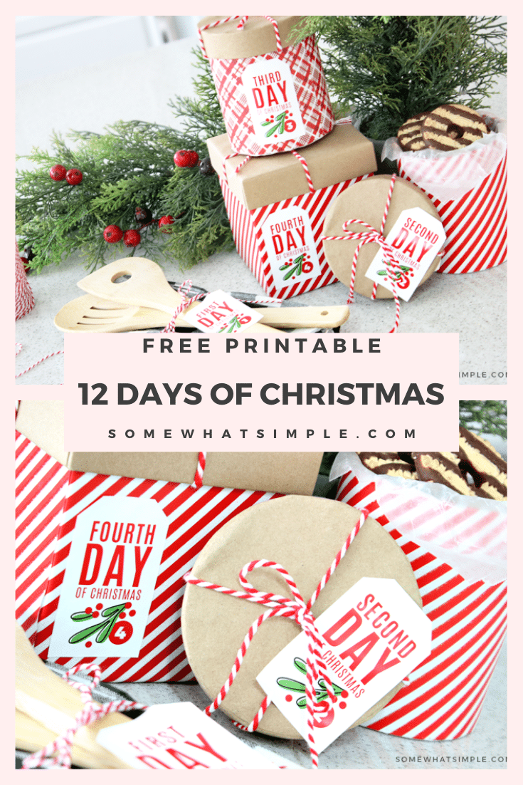 CHRISTMAS HOLIDAY, 12 Days of Christmas Gift Tags