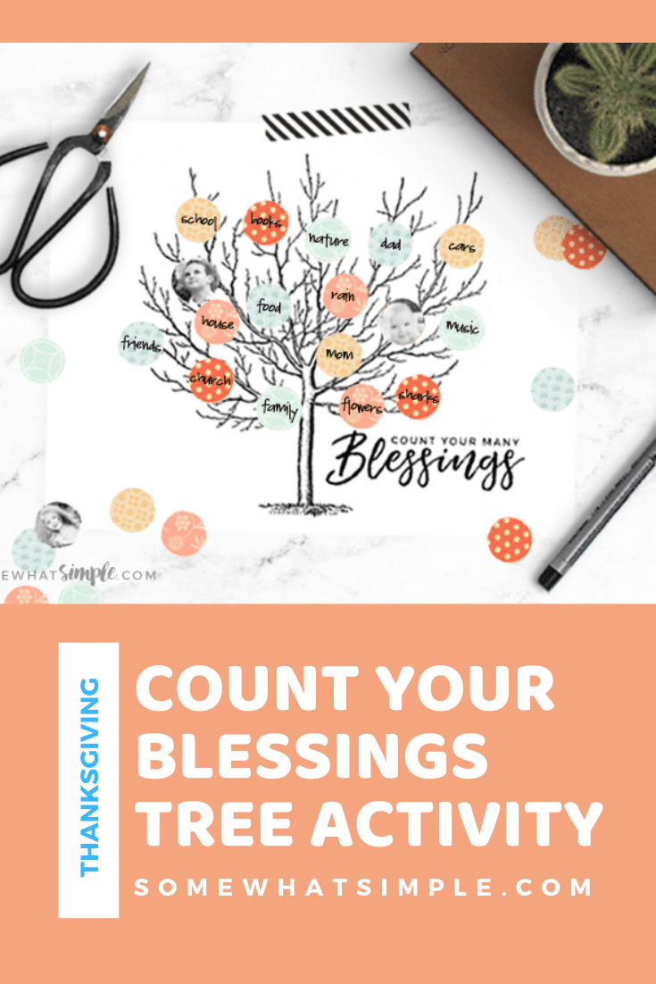 This fantastic Count Your Blessings Tree idea printable is the perfect way to display all the things you're grateful for! This fun craft makes a great Thanksgiving activity for the whole family, and is a wonderful daily reminder to not take for granted the little blessings in life. via @somewhatsimple