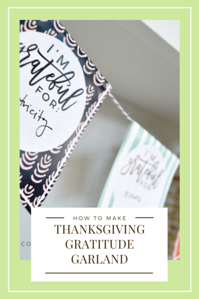 Gratitude Garland Thanksgiving Craft (FREE Printable) | Somewhat Simple