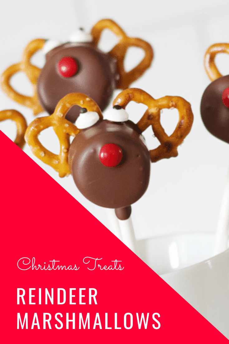 Are you ready for a fun and festive treat for the holiday season? These Reindeer Pretzel Marshmallow Pops are an easy treat your kids will love to create and then devour! They're really easy to assemble and make the perfect holiday treat during the Christmas season. They're made with pretzels, marshmallows and covered in chocolate. I promise, you won't be able to resist this salty sweet treat. via @somewhatsimple