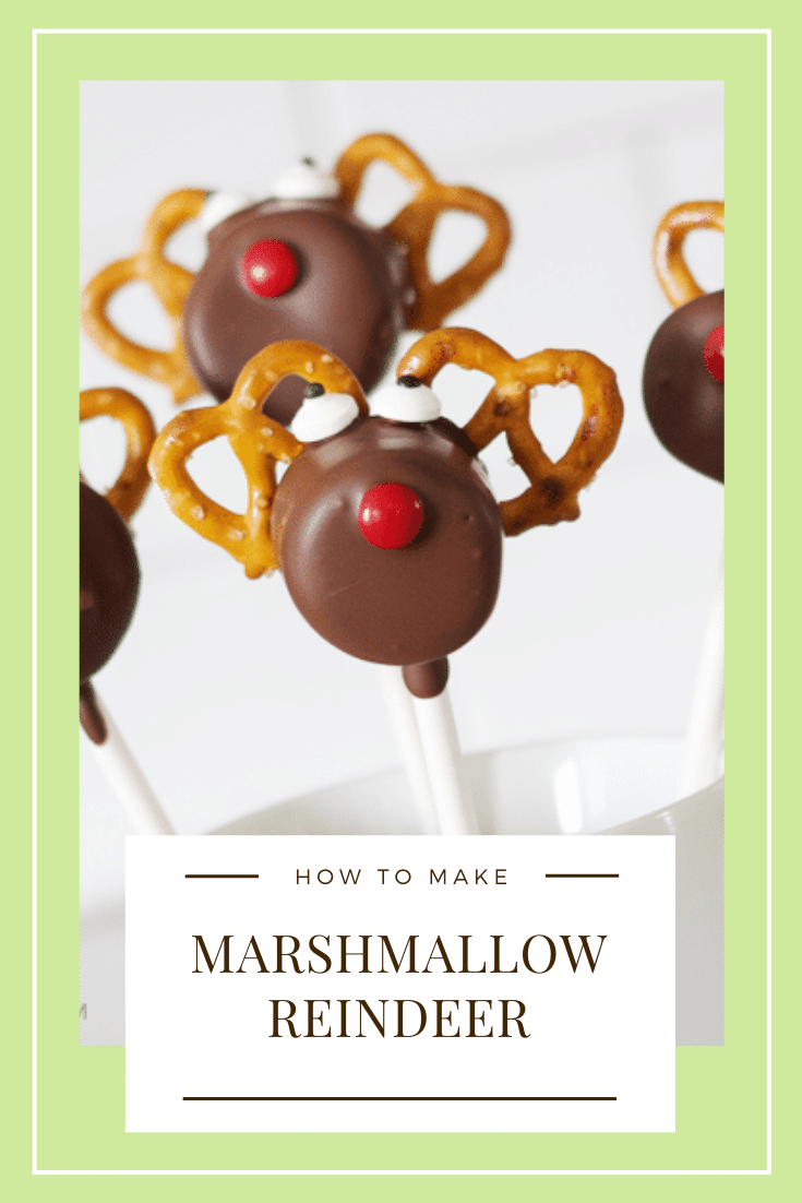 Are you ready for a fun and festive treat for the holiday season? These Reindeer Pretzel Marshmallow Pops are an easy treat your kids will love to create and then devour! They're really easy to assemble and make the perfect holiday treat during the Christmas season. They're made with pretzels, marshmallows and covered in chocolate. I promise, you won't be able to resist this salty sweet treat. via @somewhatsimple