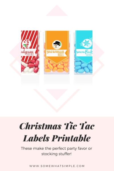 Snowman poop tic tac labels