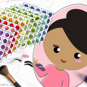 pamper me pajama party printables - bingo cards and pin the makeup on the girl