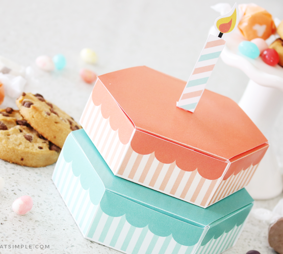 birthday treat box made with paper