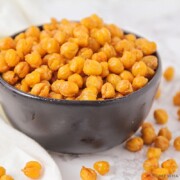 a bowl of roasted salt and vinegar chickpeas