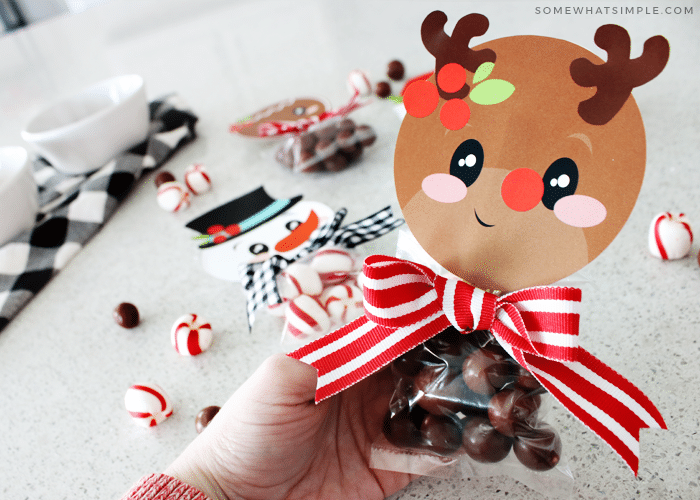 Christmas Treat Bag Toppers (4 Printables) - Somewhat Simple