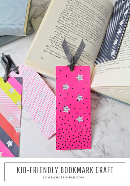 easy diy bookmarks crafts for kids from somewhat simple