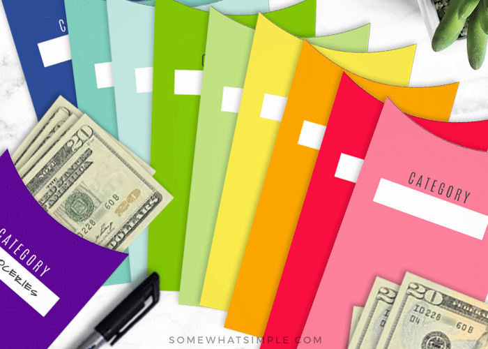 budget envelopes in every color