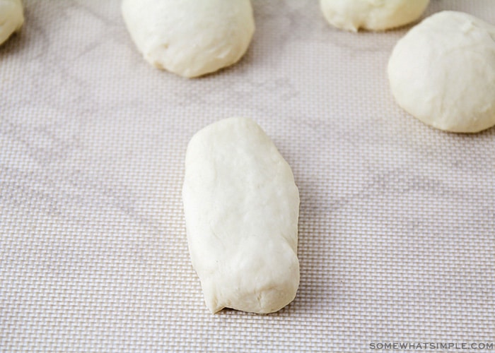 bread dough that has been rolled out