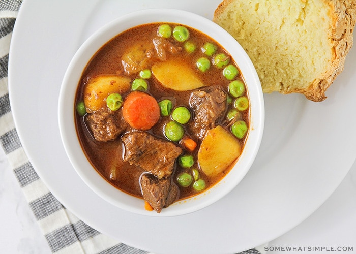 a bowl of classic Irish beef stew