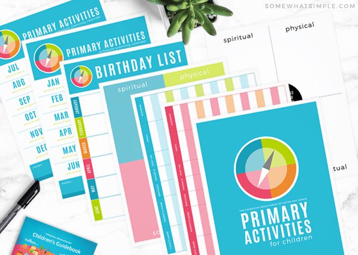 printable brithday and other sheets for lds primary activities