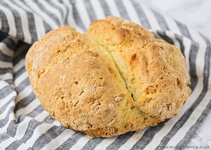 a baked loaf of Irish soda bread