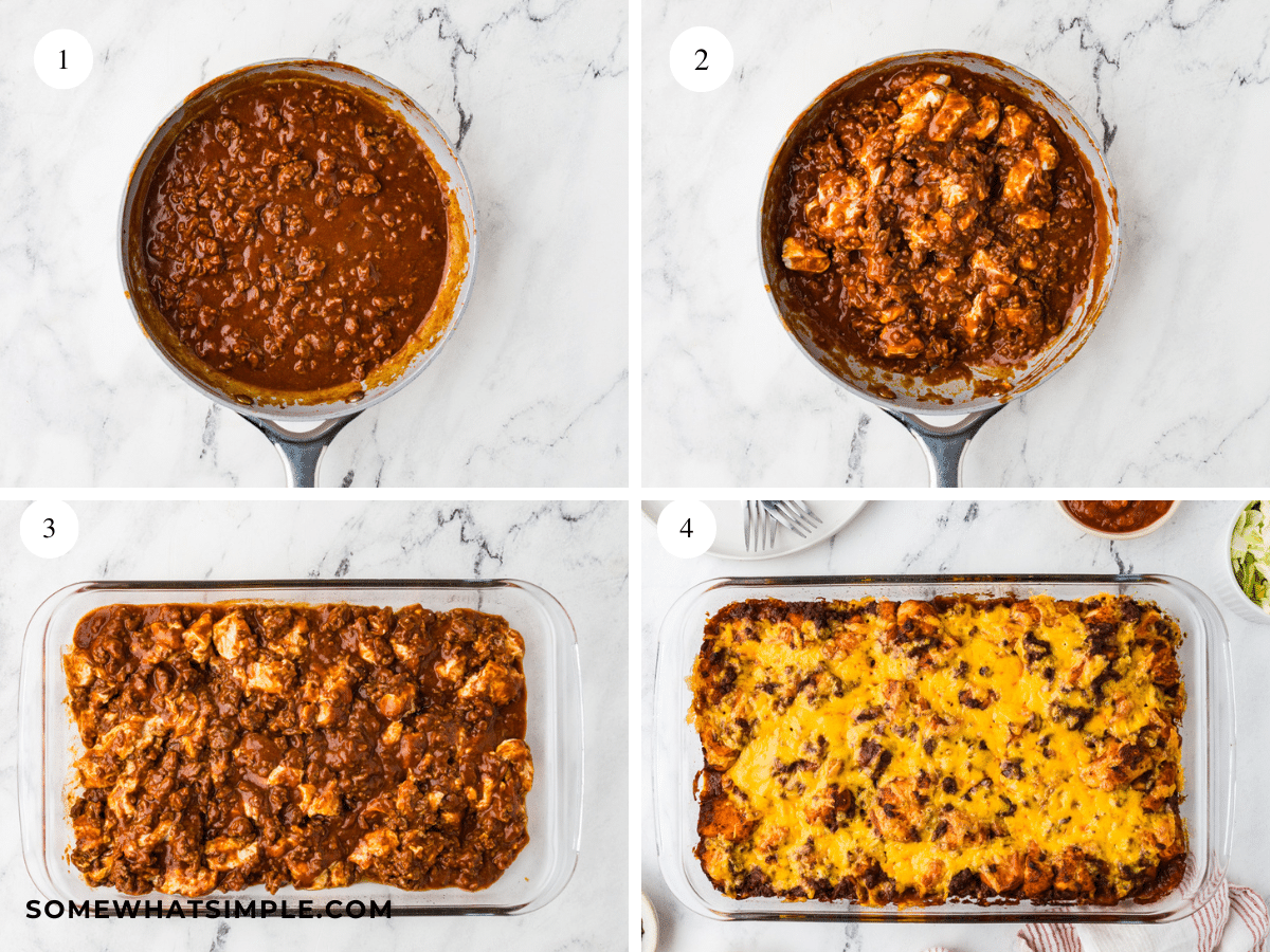 step by step directions to make Mexican Bubble Pizza