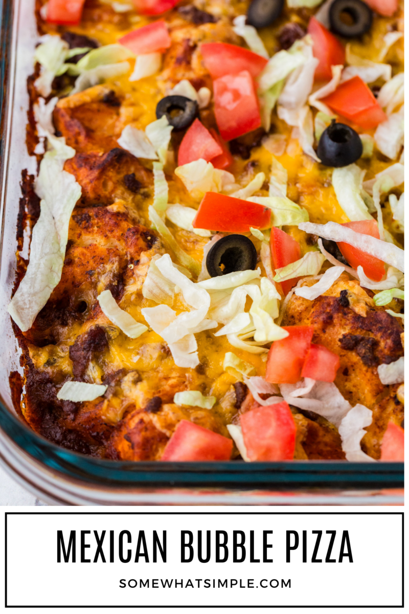 Mexican Bubble Pizza - long image with text